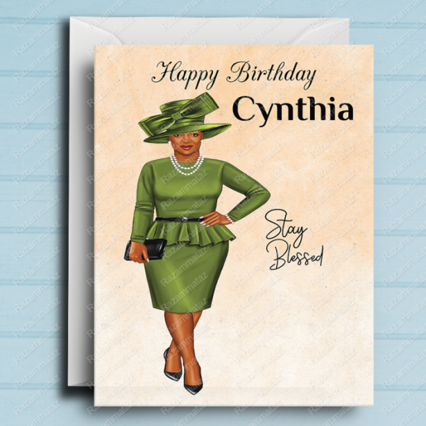 Black Woman Birthday Card U